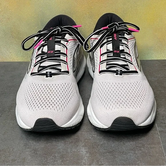 Brooks Ariel GTS 23 Women's Gray/Black/Pink Running Shoes Size 10B - Picture 7 of 16